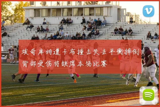 埃奇库姆遭卡布撞击失去平衡摔倒背部受伤将缺席本场比赛